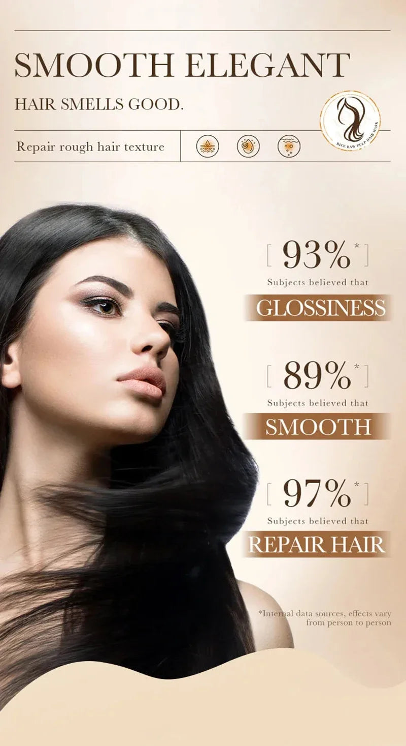 Professional Rice Repair Hair Mask for Dry and Damaged Hair - 14
