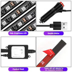 48 LED RGB Car Interior Foot Light Kit with App and Remote Control