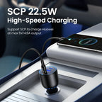 130W Triple Port Fast Car Charger for Laptops and Smartphones