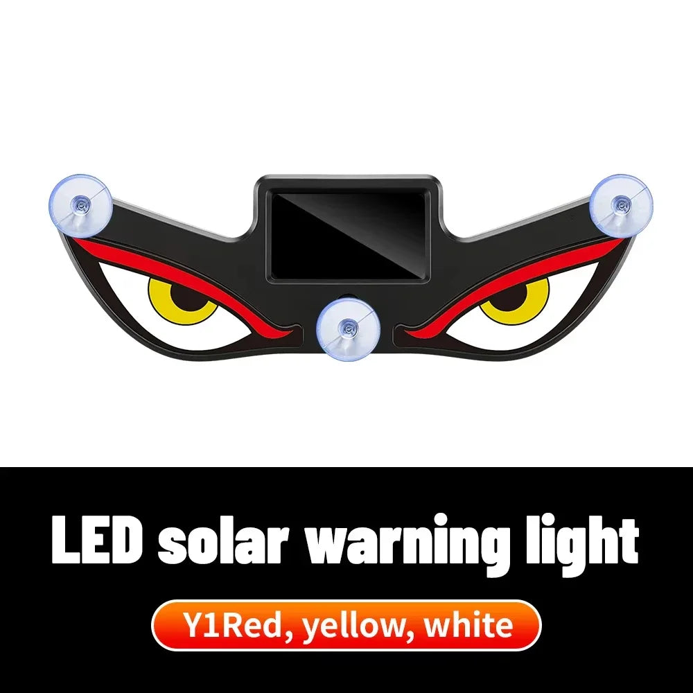 Solar Powered Demon Eye LED Car Warning Light - 16
