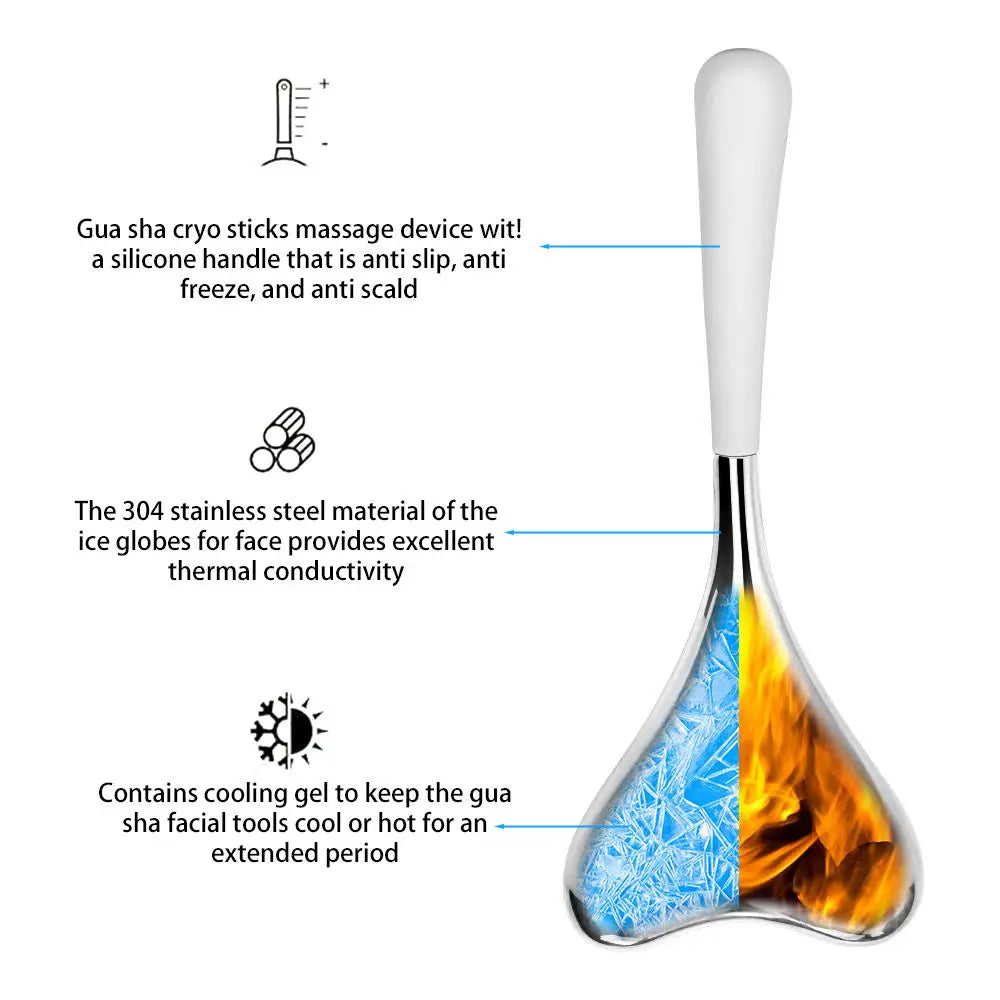 Stainless Steel Gua Sha Facial Cooling Massage Sticks