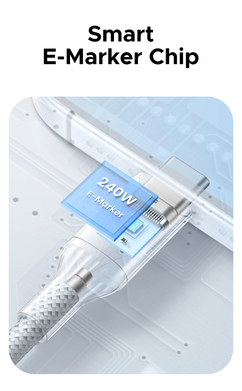 240W USB-C PD3.1 Fast Charging and Data Sync Cable