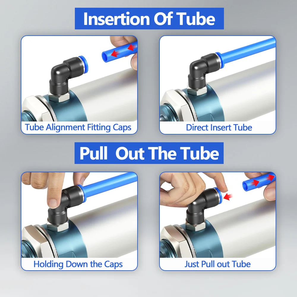 Flexible Pneumatic PU Air Hose with Quick-Connect Fittings