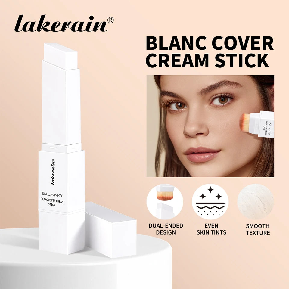 Full Coverage Cream Foundation Stick with Detachable Brush