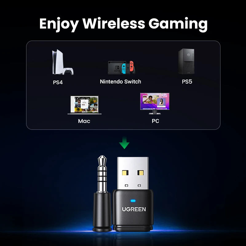 Bluetooth 5.3 Audio Transmitter for PS5 PS4 and Nintendo Switch - 6