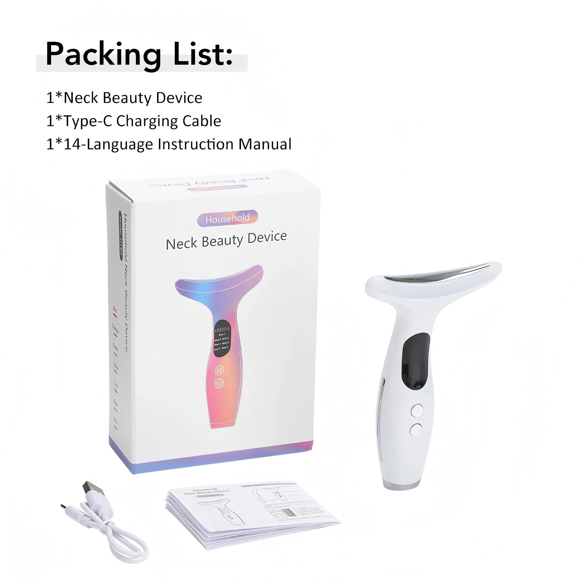 7-Color LED Neck and Face Skin Tightening Massager - 13
