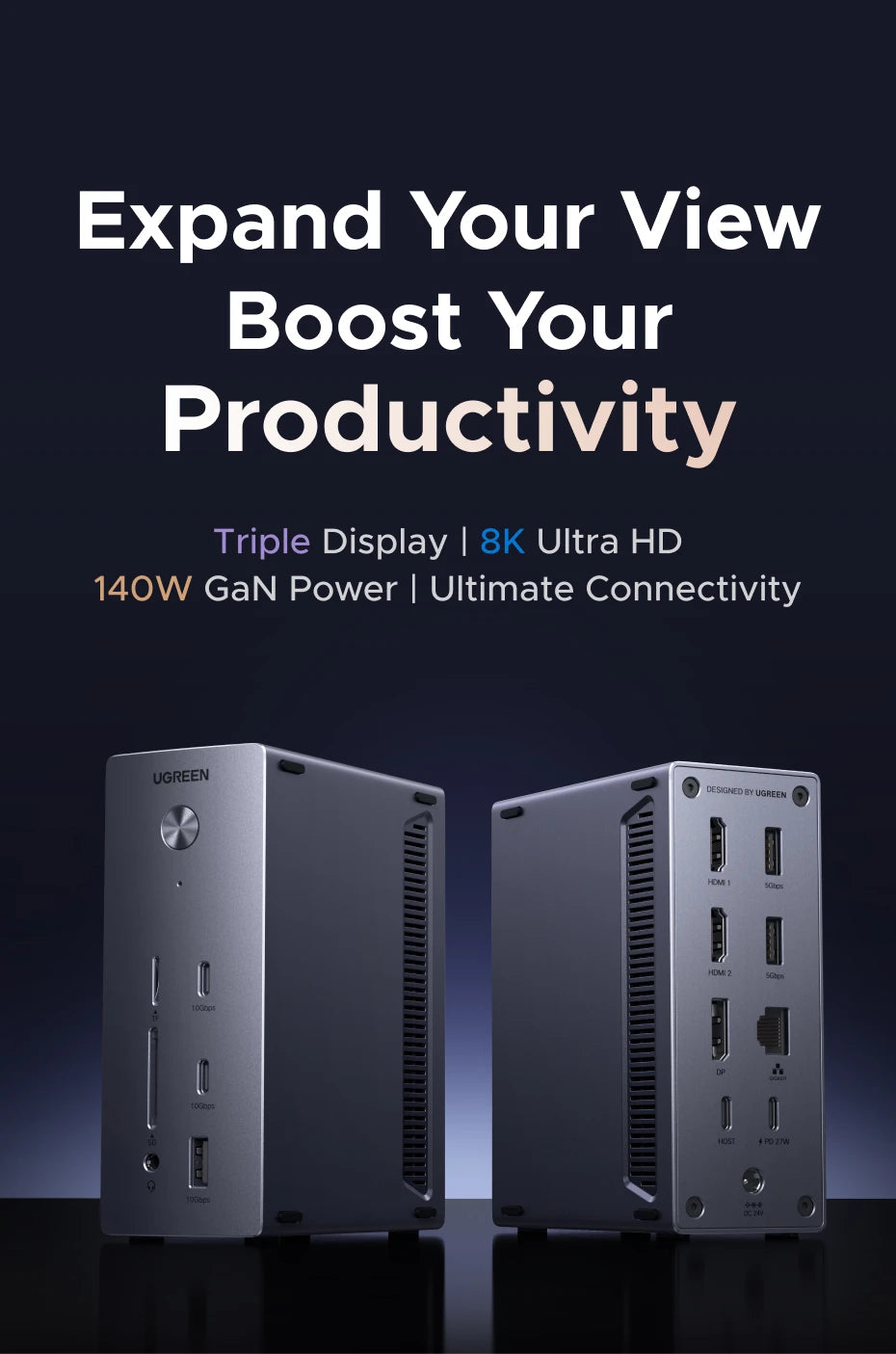 14-in-1 USB-C Triple Display Docking Station with 100W PD