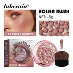 Spherical Powder Bead Blusher for Natural Shimmer Makeup