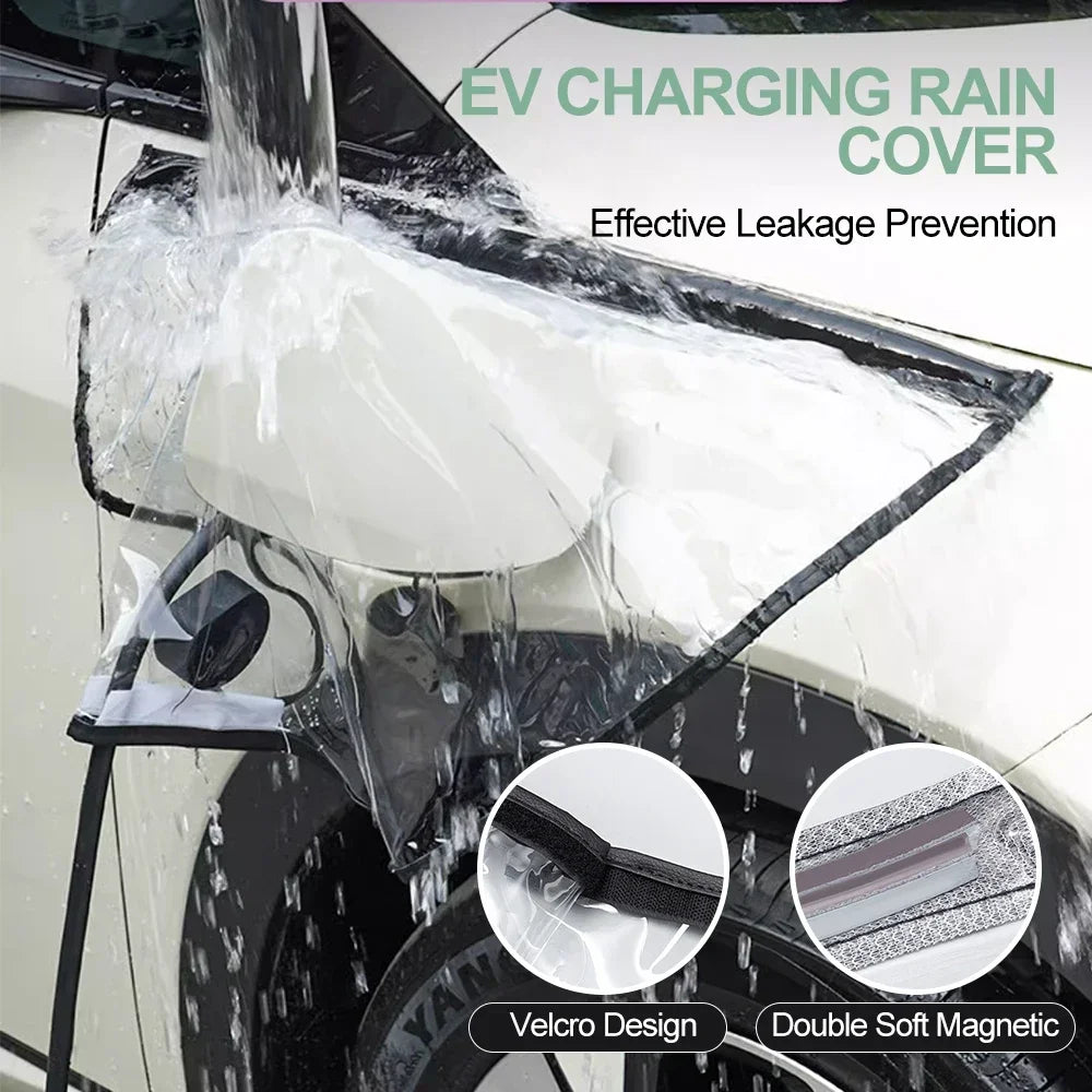 Universal EV Charging Port Rainproof Dustproof Cover with Magnetic Strip