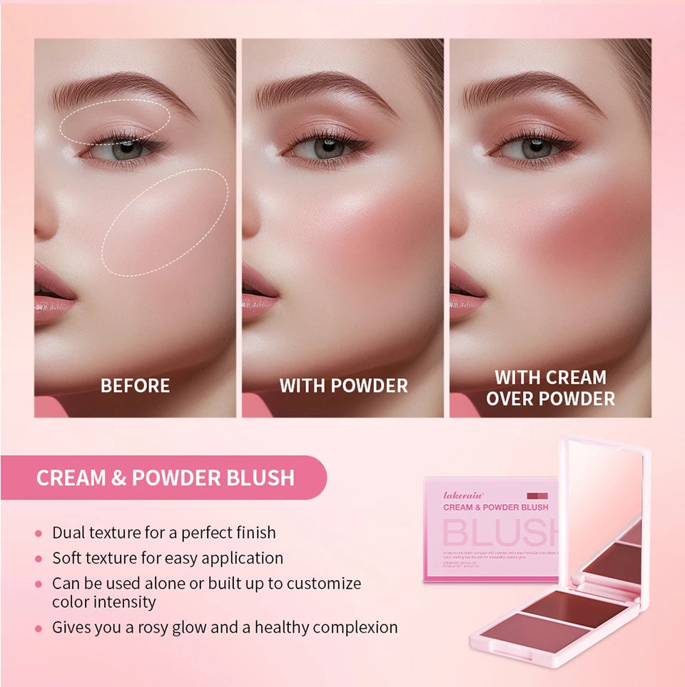2-in-1 Cream and Powder Blush Palette - 11
