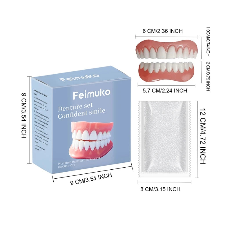 Temporary Silicone Cosmetic Dentures for Missing Teeth - 18