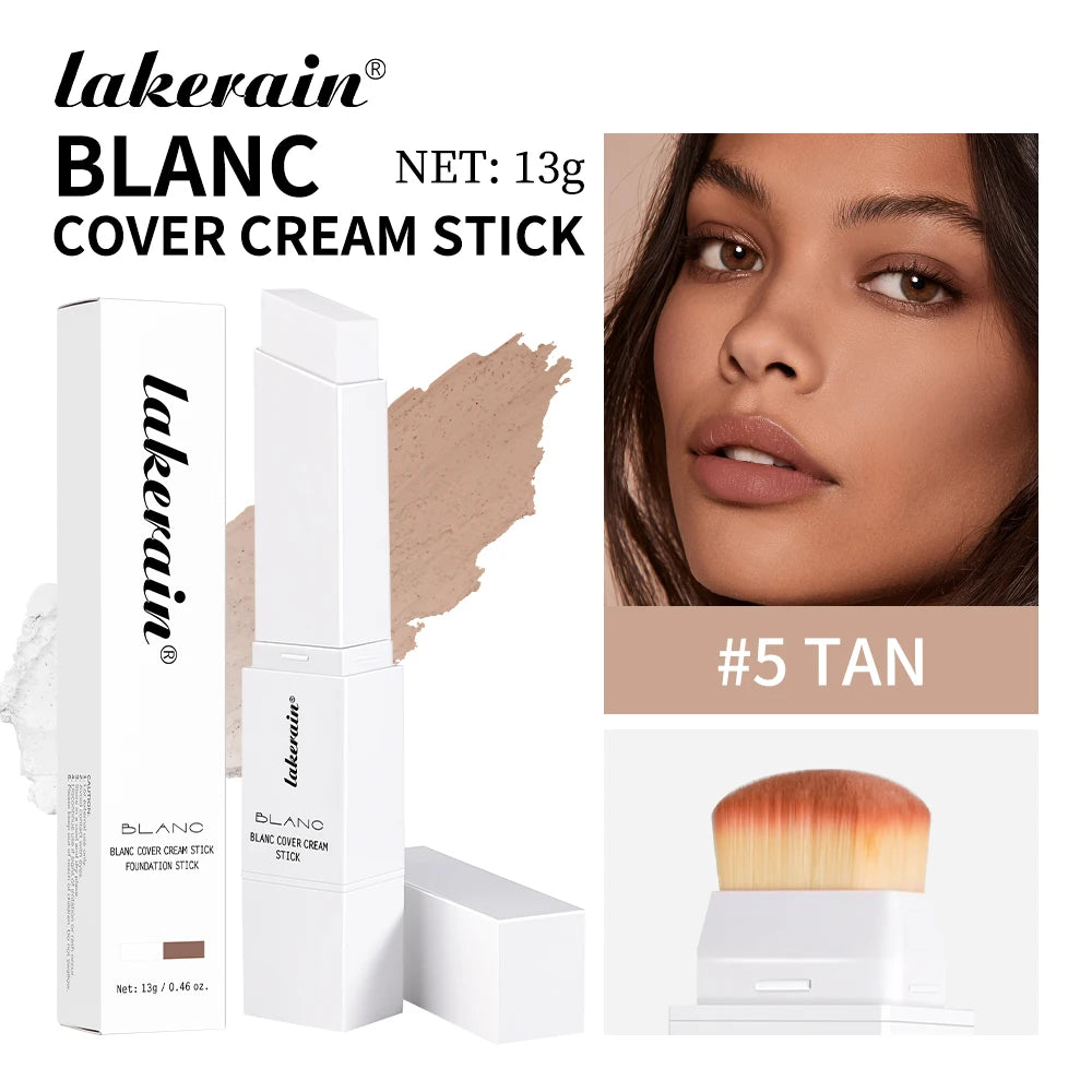 Dual-Ended Waterproof Foundation and Concealer Stick with Brush - 25