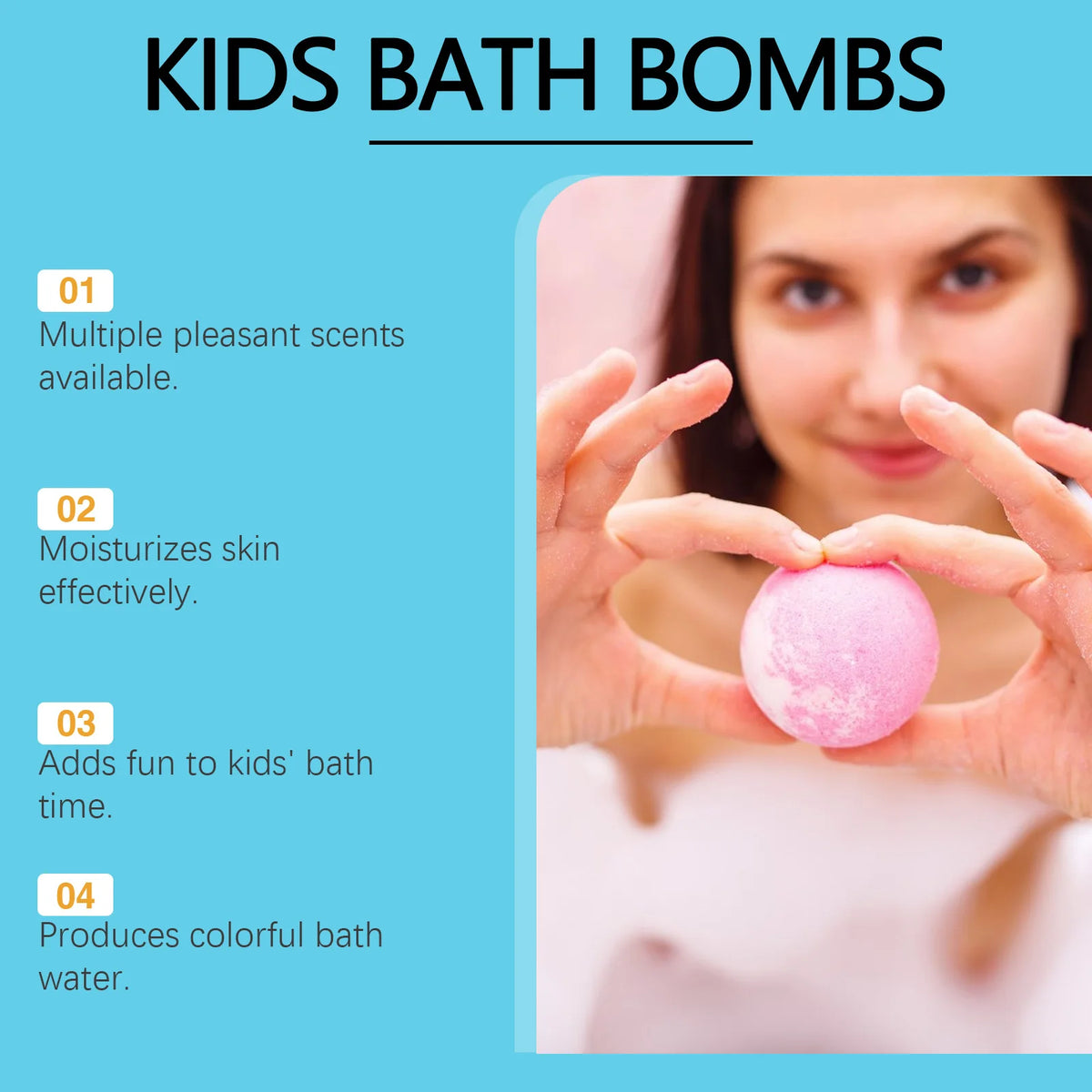 Moisturizing Fizzy Bath Bombs for Kids