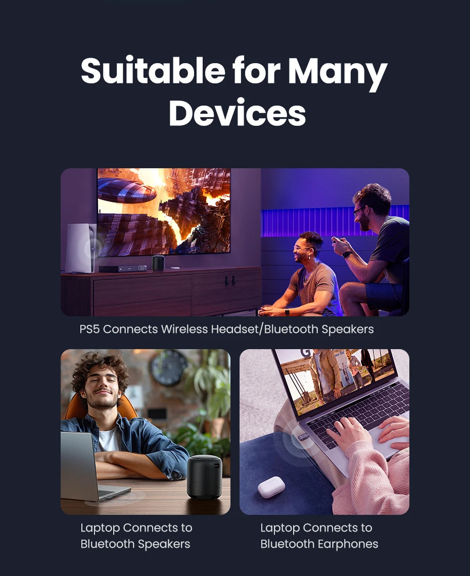 USB-C Bluetooth 5.3 Audio Transmitter for PC and Gaming Consoles