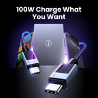 100W USB-C to USB-C Fast Charging Cable for Laptops and Smartphones