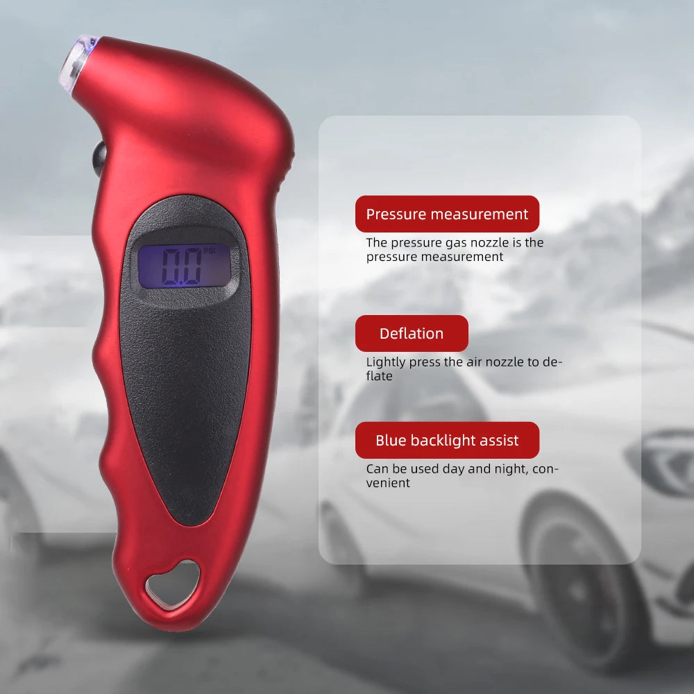 Digital Tire Pressure Gauge for Cars, Motorcycles, and Bicycles