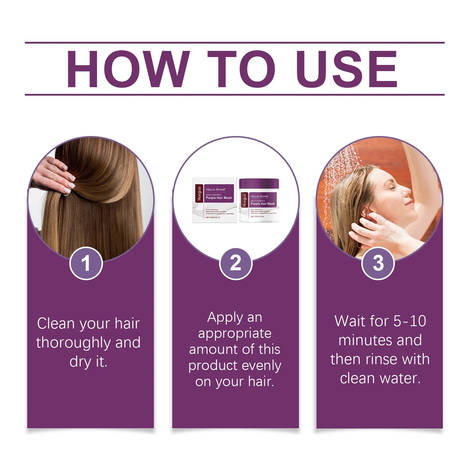 Purple Hair Mask and Shampoo Set for Color Protection and Repair - 13