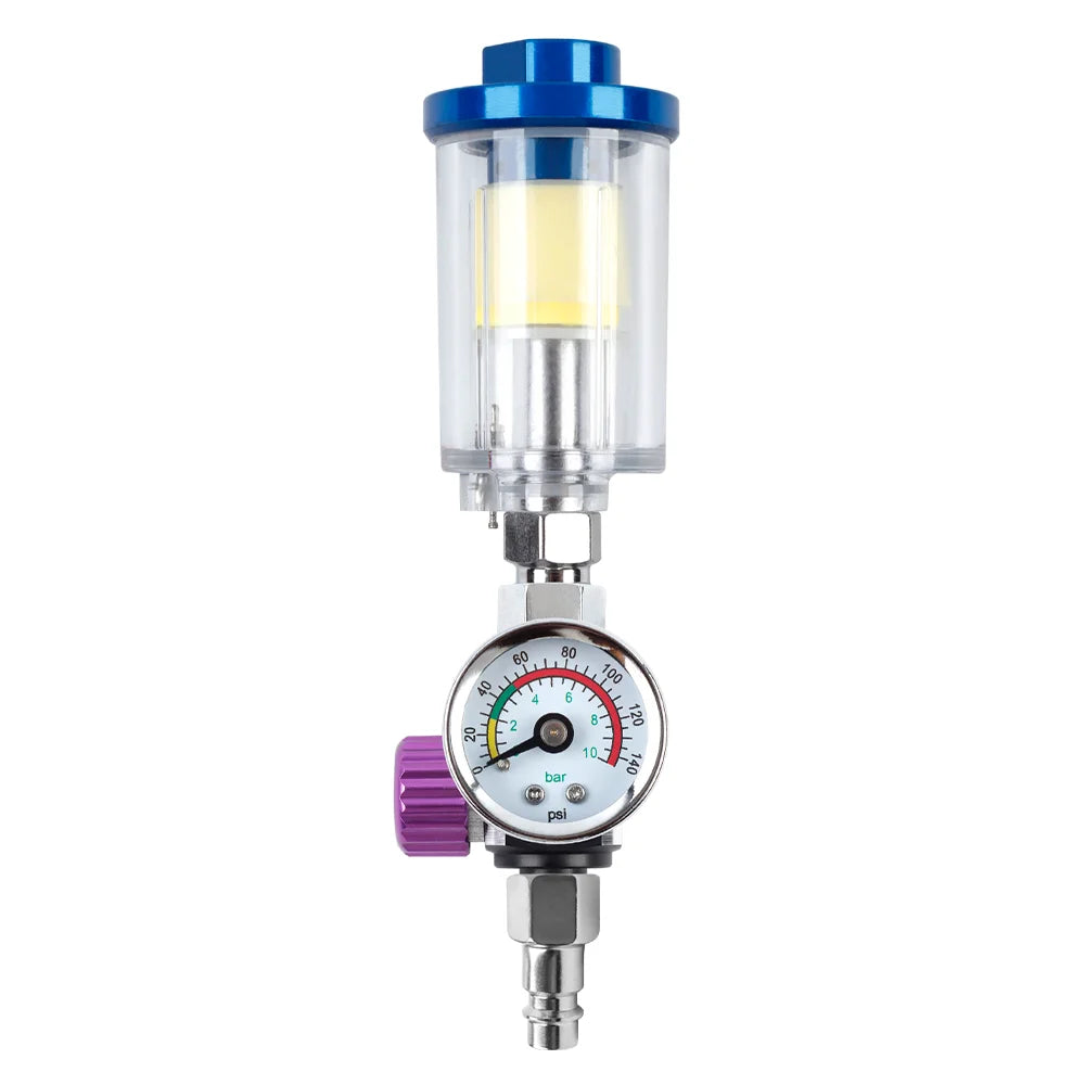 1/4" Air Compressor Filter and Pressure Regulator for Spray Guns