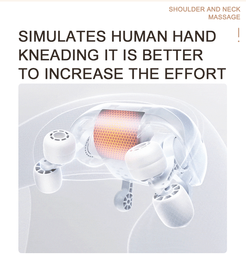 Wireless 6D Neck and Shoulder Deep Tissue Massager with Heat