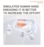 Wireless 6D Neck and Shoulder Deep Tissue Massager with Heat
