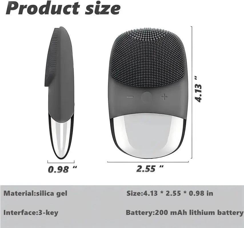 3-in-1 Electric Waterproof Silicone Facial Cleansing Brush - 6