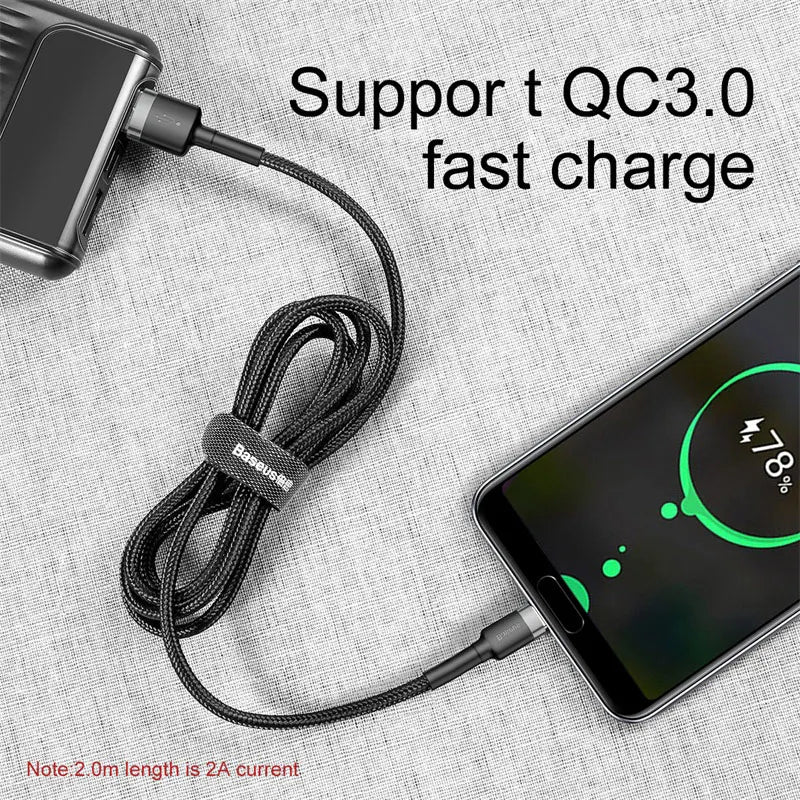 3A Fast Charging USB-A to USB-C Braided Data Cable - 5