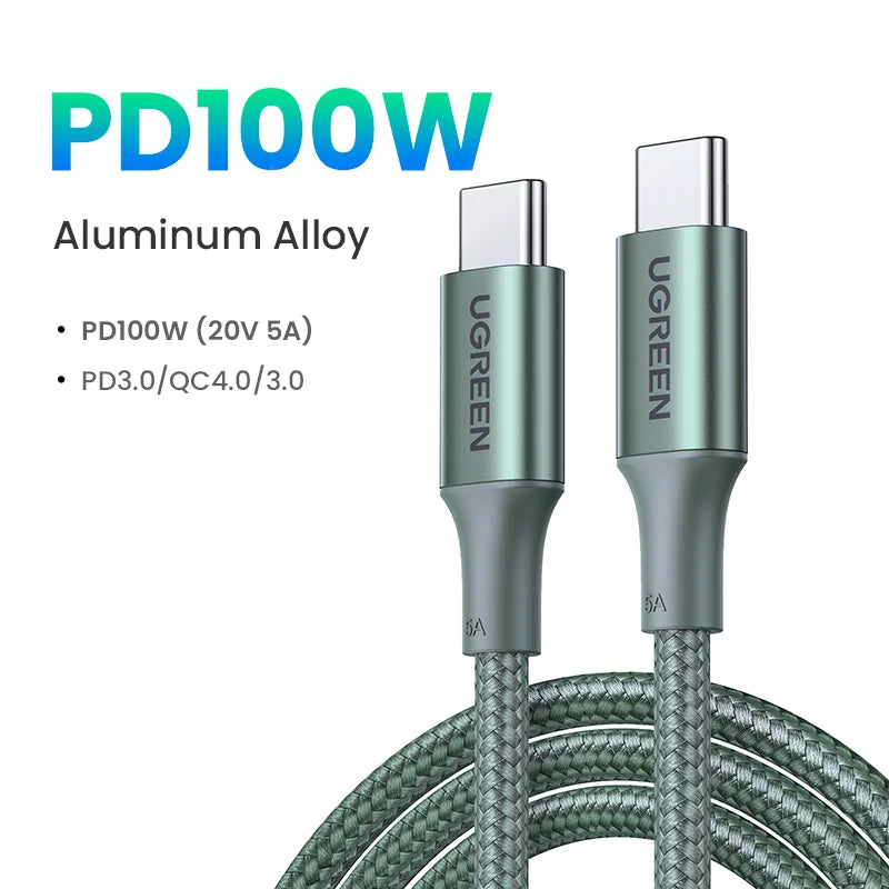 100W USB-C to USB-C Fast Charging and Data Cable