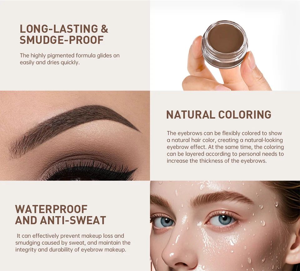 Waterproof Eyebrow Pomade Styling Cream - 9