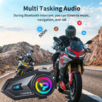 Bluetooth 6.0 Motorcycle Helmet Intercom Headset with FM Radio 500m