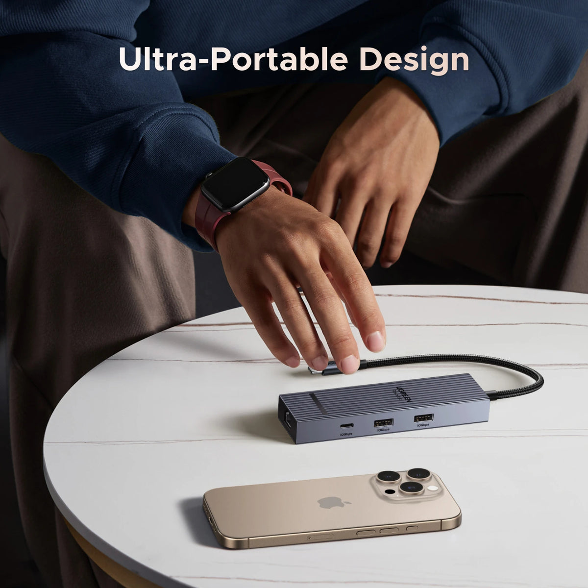6-in-1 USB-C Hub with 4K 60Hz HDMI and 100W PD Charging