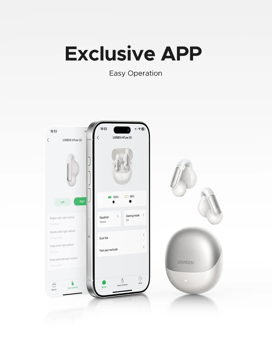 Open Ear Wireless Bluetooth 5.4 Clip-On Sports Earbuds