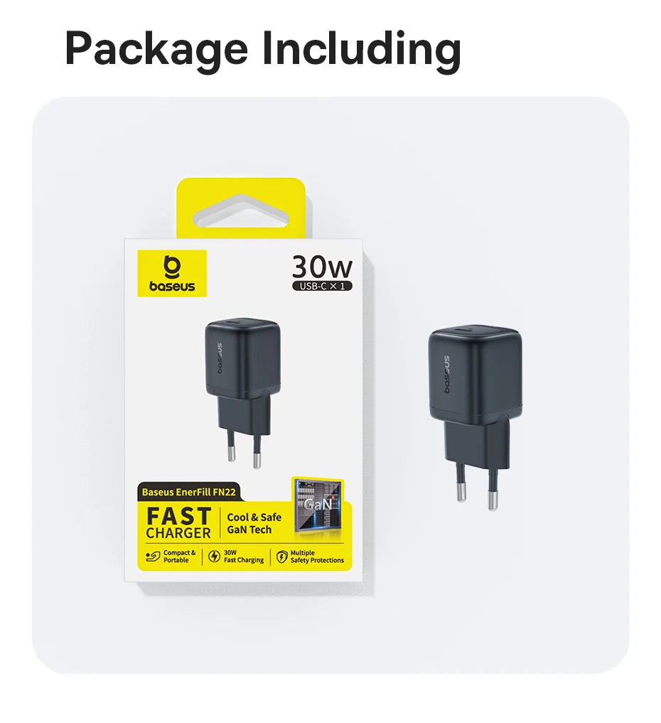 45W GaN USB-C Fast Charger for Smartphones and Laptops