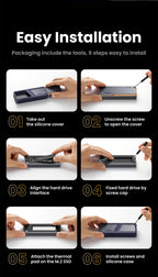 40Gbps USB4 NVMe M.2 SSD Enclosure with Aluminum Cooling Case