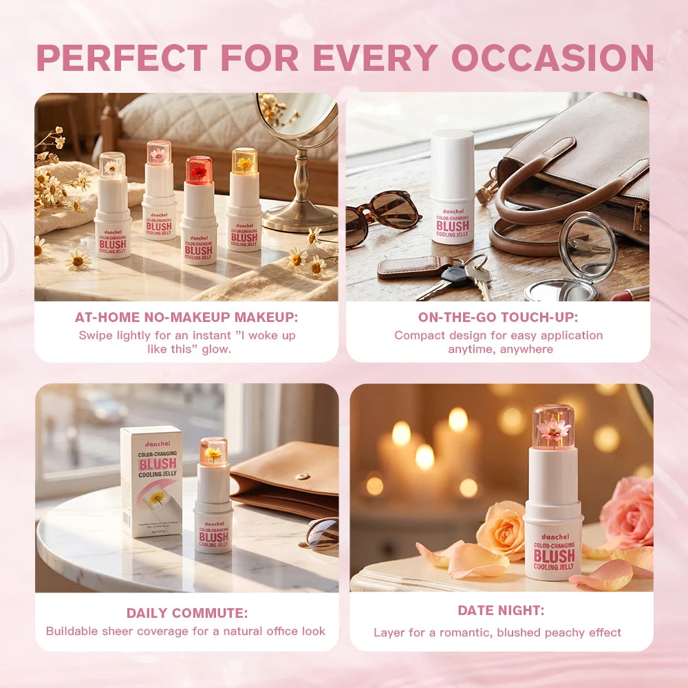 pH Adaptive Color-Changing Jelly Blush for Lips, Cheeks and Eyes