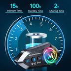 Y12 Pro Bluetooth 5.4 Motorcycle Helmet Intercom Headset 500M