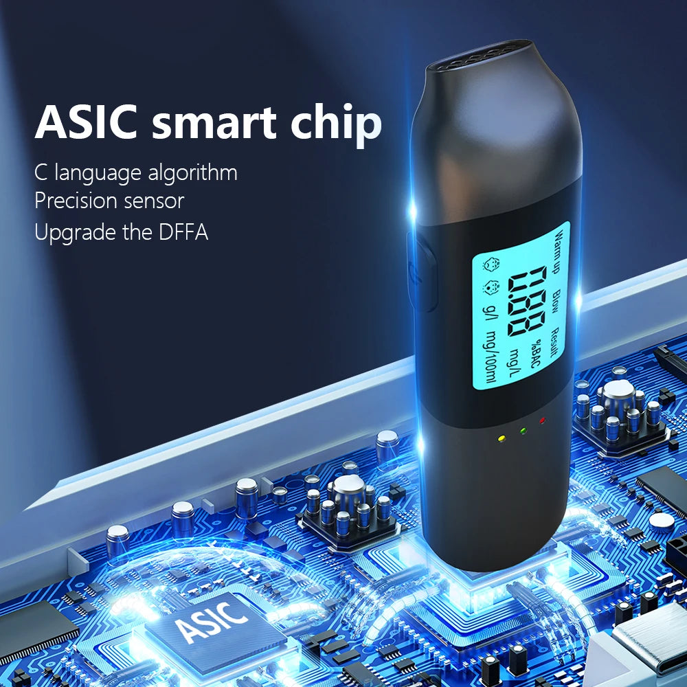Portable Digital Breath Alcohol Tester with LCD Display