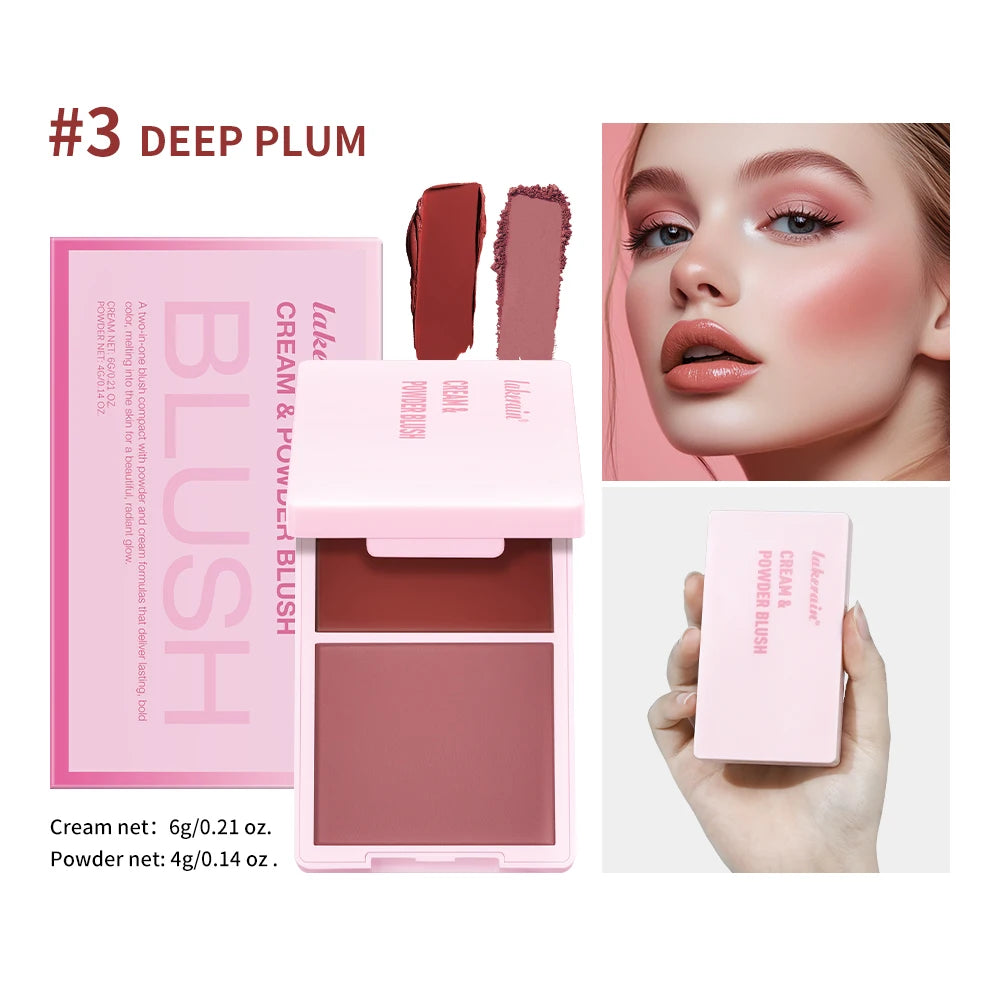 2-in-1 Cream and Powder Blush Palette - 24