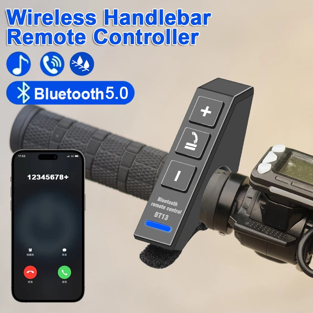 Bluetooth 5.4 Motorcycle Handlebar Media Remote Control - 1