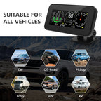 M60 GPS Car HUD Inclinometer Speedometer Voltage Monitor Clock