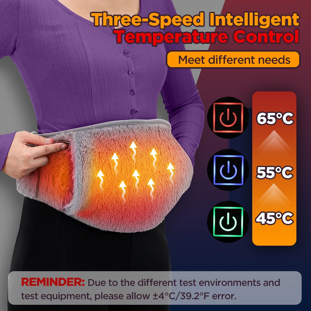 Electric Heated Waist Warmer Belt for Pain Relief