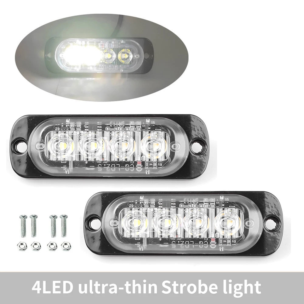 4 LED Side Marker Indicator Light for Cars Trucks Trailers 12V 24V