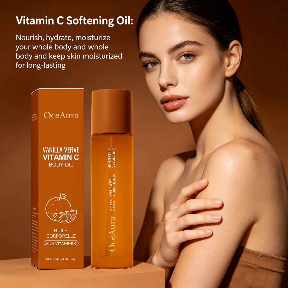 Vitamin C Hydrating Body Oil for Dry Skin