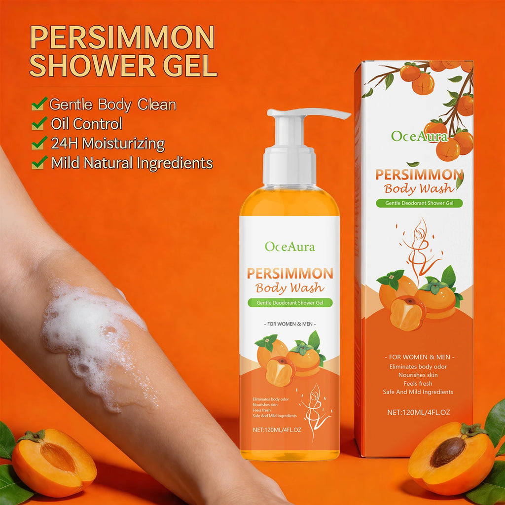 Exfoliating Persimmon Body Wash for Odor Control