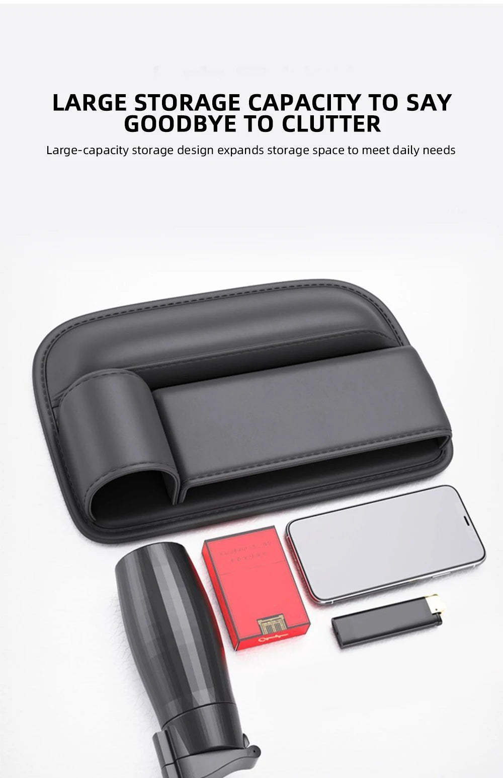 Car Seat Gap Organizer and Console Side Storage Box - 12