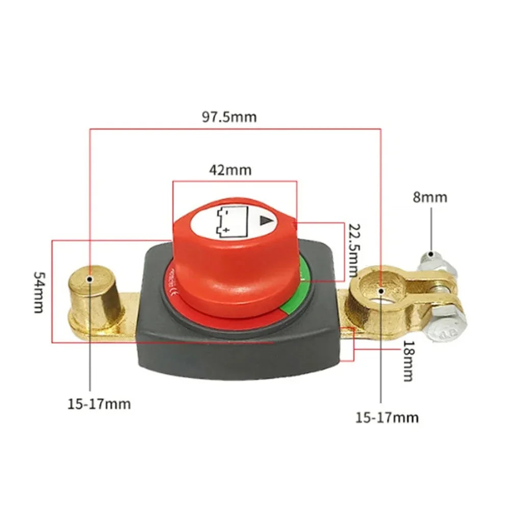 12V-48V Battery Disconnect Rotary Switch for Car RV Boat and Truck