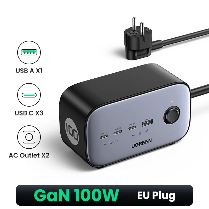 65W GaN Desktop Charging Station and Power Strip
