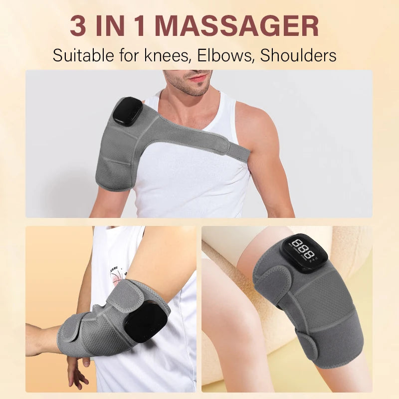 3-in-1 Cordless Vibration Knee, Shoulder and Elbow Massager