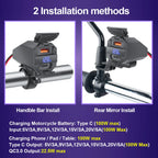 Motorcycle 100W Bidirectional USB Charger with Voltmeter and Switch