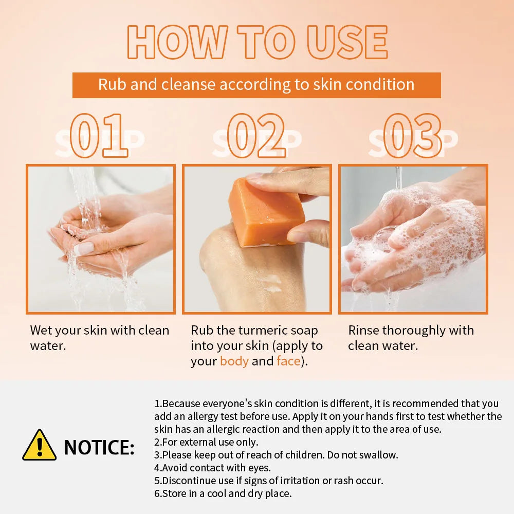 Brightening Turmeric Soap Bar for Face and Body