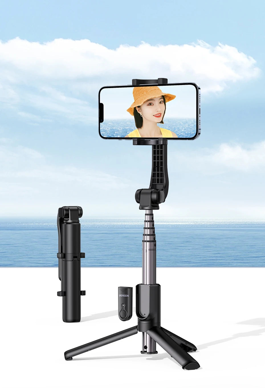 Bluetooth Selfie Stick Tripod with Remote Shutter